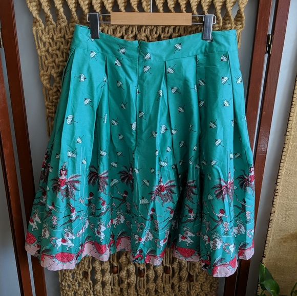 Retro Pinup Carnival Pastel Swing Skirt (L) - Picture 6 of 7
